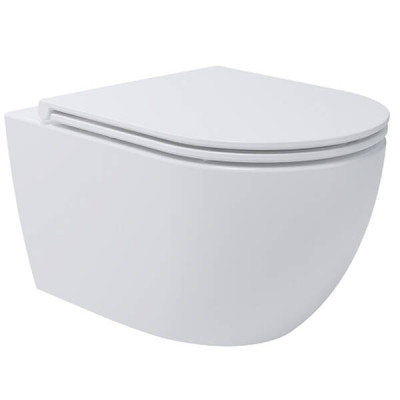 Унітаз підвісний Devit Do It 4010510 безобідковий з кришкою soft-close, Vortex Flush, білий глянець