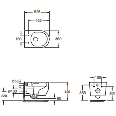 Унітаз підвісний Devit Do It 4010510 безобідковий з кришкою soft-close, Vortex Flush, білий глянець Унітаз підвісний Devit Do It 4010510 безобідковий з кришкою soft-close, Vortex Flush, білий глянець
