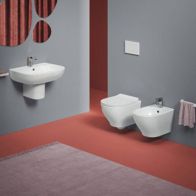 Унітаз підвісний ArtCeram Ten TEV006 01; 00+TEA005 01 безобідковий з кришкою soft-close білий глянцевий