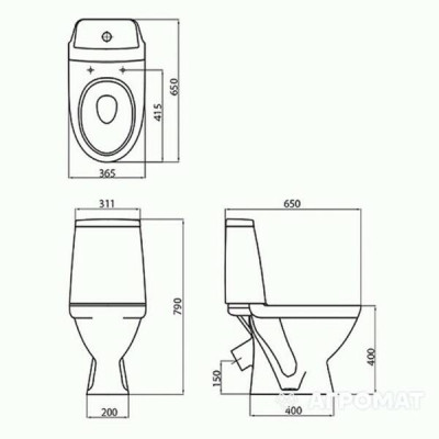Унітаз-компакт Kolo Modo L39003 із сидінням з дюропласту Soft close
