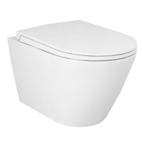 Унітаз підвісний RAK Ceramics Feeling RST23500A + RSTSC3901500 безобідковий з кришкою SLIM Soft Close