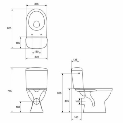 Унітаз-компакт Mito Merida 331 010 ( CCKZ1001953065 / K03-018 ) із сидінням з поліпропілену Soft Close