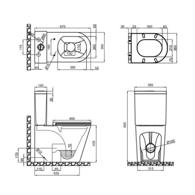 Унитаз-компакт Qtap Scorpio безободковый Ultra Quiet с сиденьем Soft-close QT14222125AUQW Унитаз-компакт Qtap Scorpio безободковый Ultra Quiet с сиденьем Soft-close QT14222125AUQW