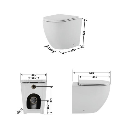 Унитаз напольный Qtap Robin безбачковый Ultra Quiet безободковый с сиденьем Soft-close WHITE QT13223381AW Унитаз напольный Qtap Robin безбачковый Ultra Quiet безободковый с сиденьем Soft-close WHITE QT13223381AW