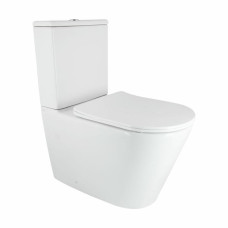 Унитаз напольный Qtap Vlasta Ultra Quiet безободковый с сиденьем Soft-close WHITE QT28228300W