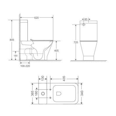 Унитаз-компакт Qtap Cardinal Ultra Quiet безободковый с сиденьем Soft-close QT04222168AUQ3W