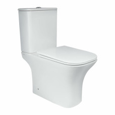 Унитаз-компакт Qtap Presto Quadro безободковый с сиденьем Soft-close QT24221215AW