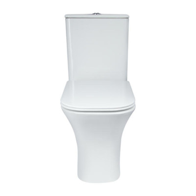 Унитаз-компакт Qtap Presto Quadro безободковый с сиденьем Soft-close QT24221215AW