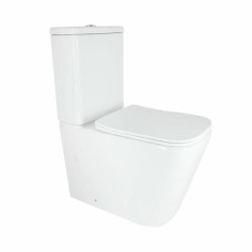 Унитаз напольный Qtap Stenava Rimless безободковый с сиденьем Soft-close WHITE QT27228303W