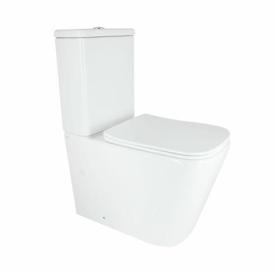 Унитаз напольный Qtap Stenava Rimless безободковый с сиденьем Soft-close WHITE QT27228303W