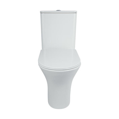 Унитаз-компакт Qtap Presto безободковый с сиденьем Soft-close QT24221217AW Унитаз-компакт Qtap Presto безободковый с сиденьем Soft-close QT24221217AW