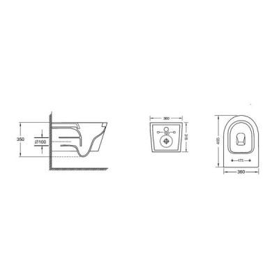 Унітаз підвісний Qtap Jay безободковий Ultra Quiet з сидінням Soft-close QT07335177W Унітаз підвісний Qtap Jay безободковий Ultra Quiet з сидінням Soft-close QT07335177W