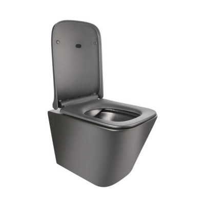 Унитаз подвесной Qtap Tern безободковый с сиденьем Soft-close QT1733052ERMB Унитаз подвесной Qtap Tern безободковый с сиденьем Soft-close QT1733052ERMB