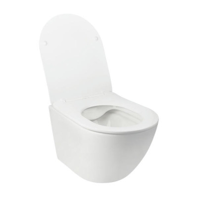 Унітаз підвісний Qtap Jay безобідковий з сідінням Soft-close QT07335176W Унітаз підвісний Qtap Jay безобідковий з сідінням Soft-close QT07335176W