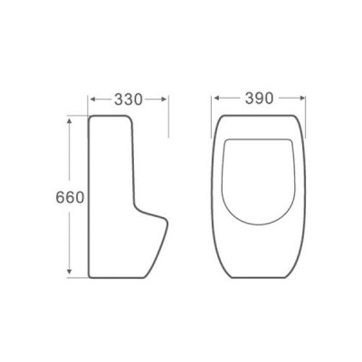 Пісуар підвісний Qtap Crow з краном-дозатором 390х330х660 White QT0588112HW Пісуар підвісний Qtap Crow з краном-дозатором 390х330х660 White QT0588112HW