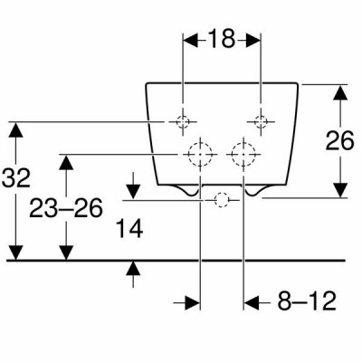 Біде підвісне Geberit iCon Square 231910000 Біде підвісне Geberit iCon Square 231910000