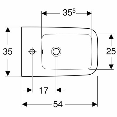 Біде підвісне Geberit iCon Square 231910000 Біде підвісне Geberit iCon Square 231910000