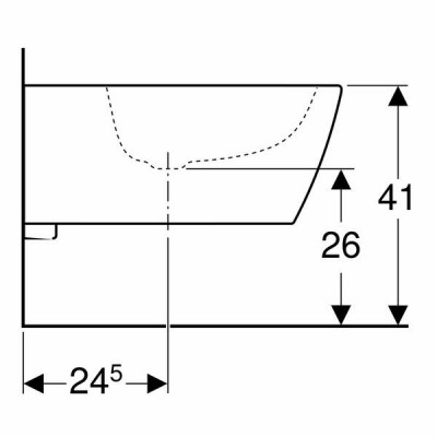 Біде підвісне Geberit iCon Square 231910000 Біде підвісне Geberit iCon Square 231910000