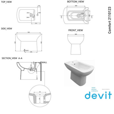 Біде підлогове Devit Comfort 2110123 Біде підлогове Devit Comfort 2110123