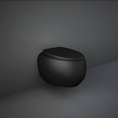 Кришка для унітазу RAK Ceramics Cloud CLOSC3901504 slim, Soft Close, Quick Release, чорний матовий Кришка для унітазу RAK Ceramics Cloud CLOSC3901504 slim, Soft Close, Quick Release, чорний матовий