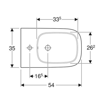 Біде підлогове Geberit Smyle Square 500.841.00.1 Біде підлогове Geberit Smyle Square 500.841.00.1