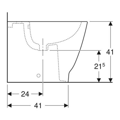 Біде підлогове Geberit Smyle Square 500.841.00.1 Біде підлогове Geberit Smyle Square 500.841.00.1