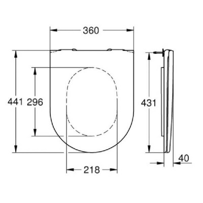 Кришка для унітазу Grohe Essence 39577000 Duroplast, Soft Close Кришка для унітазу Grohe Essence 39577000 Duroplast, Soft Close
