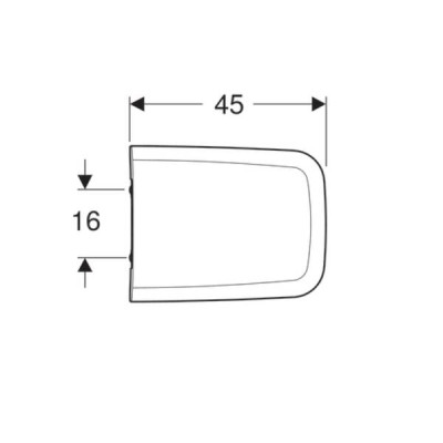 Кришка для унітазу Geberit iCon Square 571910000 Soft-Close