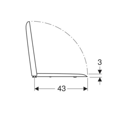 Кришка для унітазу Geberit iCon Square 571910000 Soft-Close