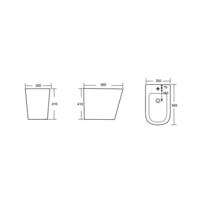 Біде підлогове Qtap Scorpio 565x355x410 White QT14441003CW Біде підлогове Qtap Scorpio 565x355x410 White QT14441003CW
