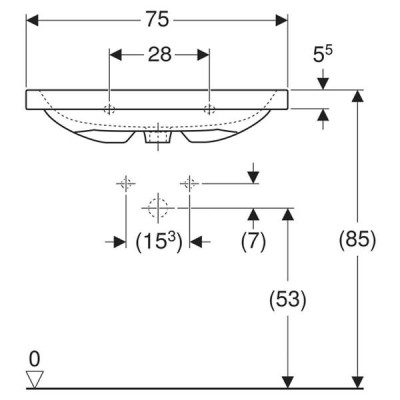 Раковина Geberit iCon Light 501.835.00.3 75 см
