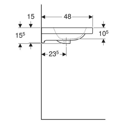 Раковина Geberit iCon Light 501.835.00.3 75 см