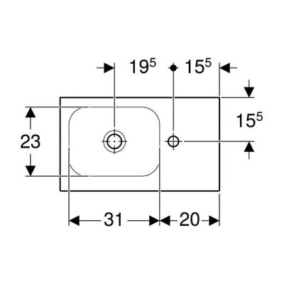 Раковина Geberit iCon Light 501.832.00.1 53 см білий глянець Раковина Geberit iCon Light 501.832.00.1 53 см білий глянець