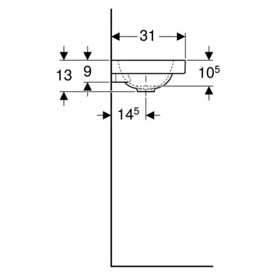 Раковина Geberit iCon Light 501.832.00.1 53 см білий глянець Раковина Geberit iCon Light 501.832.00.1 53 см білий глянець