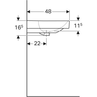 Раковина Geberit Smyle Square 500.249.01.1 75 см Раковина Geberit Smyle Square 500.249.01.1 75 см