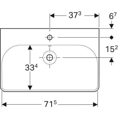 Раковина Geberit Smyle Square 500.249.01.1 75 см Раковина Geberit Smyle Square 500.249.01.1 75 см