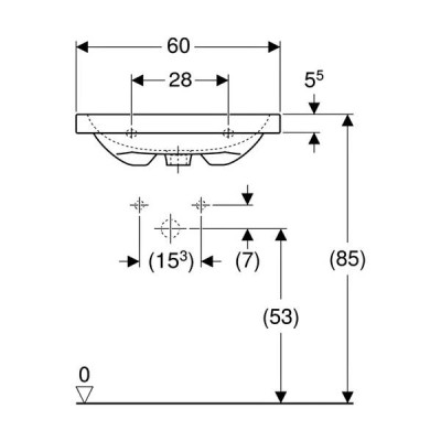 Раковина Geberit iCon Light 501.834.00.7 60 см білий глянець Раковина Geberit iCon Light 501.834.00.7 60 см білий глянець