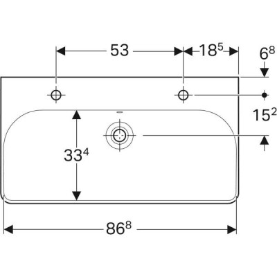 Раковина Geberit Smyle Square 500.252.01.1 90 см