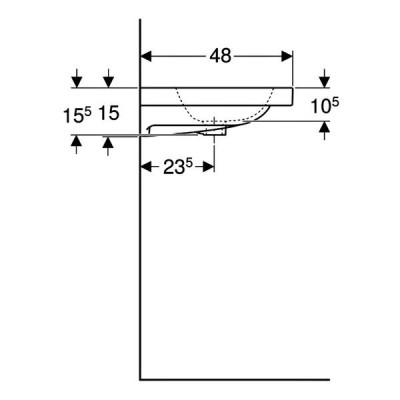 Раковина Geberit iCon Light 501.837.00.3 120 см Раковина Geberit iCon Light 501.837.00.3 120 см