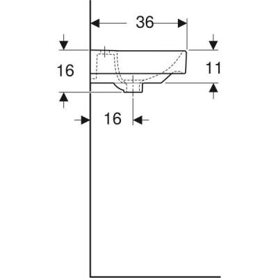 Раковина Geberit Smyle Square 500.222.01.1 45 см Раковина Geberit Smyle Square 500.222.01.1 45 см