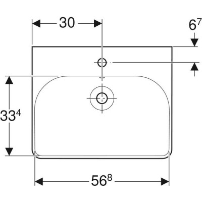 Раковина Geberit Smyle Square 500.229.01.1 60 см Раковина Geberit Smyle Square 500.229.01.1 60 см