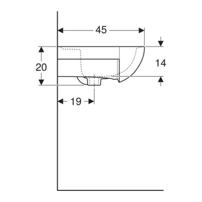 Раковина Kolo Solas 101456UA вбудована 56 см