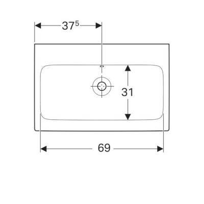 Раковина Geberit iCon 124078000 75 см без отвору під змішувач Раковина Geberit iCon 124078000 75 см без отвору під змішувач