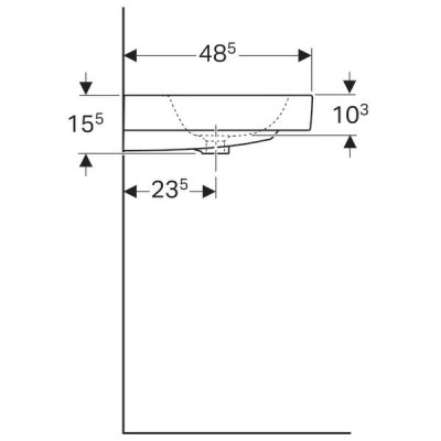 Раковина Geberit iCon 124078000 75 см без отвору під змішувач Раковина Geberit iCon 124078000 75 см без отвору під змішувач