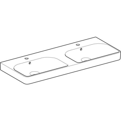 Раковина Geberit Smyle Square 500.223.01.1 120 см подвійна Раковина Geberit Smyle Square 500.223.01.1 120 см подвійна