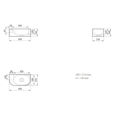 Раковина PAA Ires Re D IRES/D/00 40 см