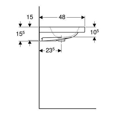 Раковина Geberit iCon Light 501.836.00.1 90 см білий глянець Раковина Geberit iCon Light 501.836.00.1 90 см білий глянець