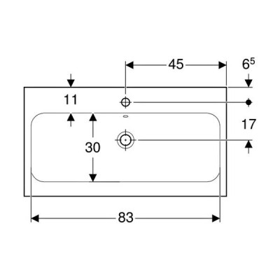 Раковина Geberit iCon Light 501.836.00.1 90 см білий глянець Раковина Geberit iCon Light 501.836.00.1 90 см білий глянець
