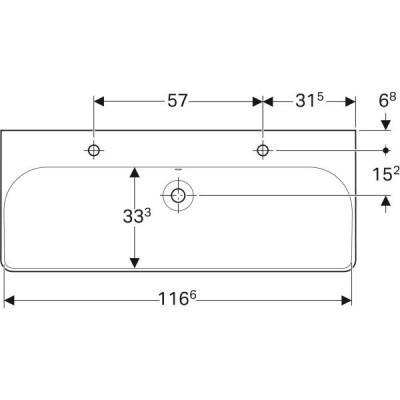 Раковина Geberit Smyle Square 500.253.01.1 120 см Раковина Geberit Smyle Square 500.253.01.1 120 см