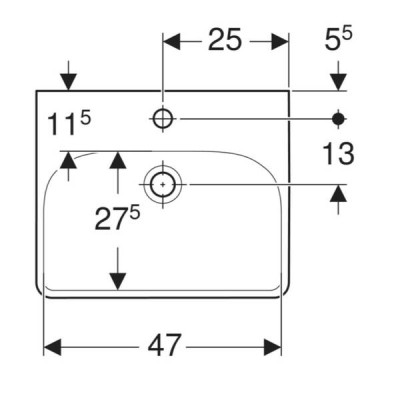 Раковина Geberit Smyle Square 500.256.01.1 50 см Раковина Geberit Smyle Square 500.256.01.1 50 см